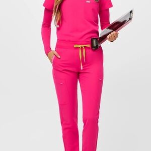 FIGS shocking pink scrubs